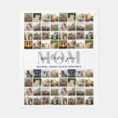 We houden van je Mama Gepersonaliseerde 64 Fotocol Fleece Deken (Voorkant)