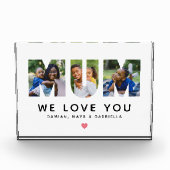 We houden van je mama gepersonaliseerde collage fotoblokken (Voorkant)