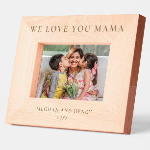 We houden van je Mama gepersonaliseerde foto Lijst Gegraveerde Lijstjes