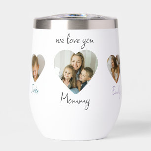 We houden van je mama hart foto's waterfles