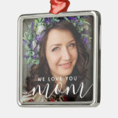 We houden van je mama Modern Classic foto Metalen Ornament (Links)