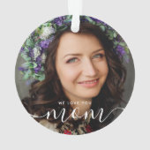 We houden van je mama Modern Classic foto Ornament (achterkant)