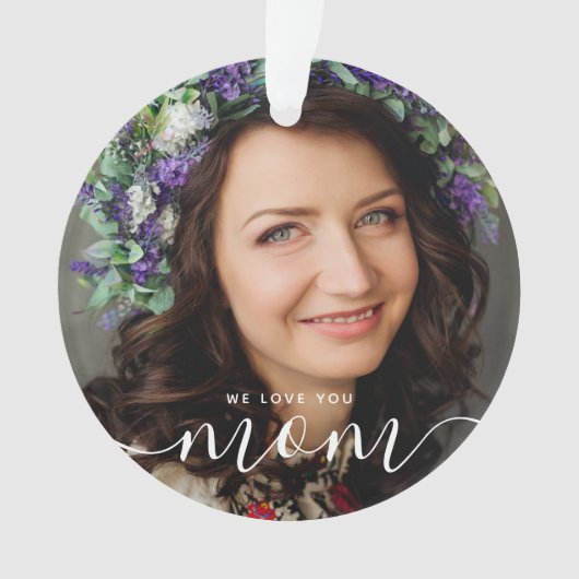 We houden van je mama Modern Classic foto Ornament (voorkant)