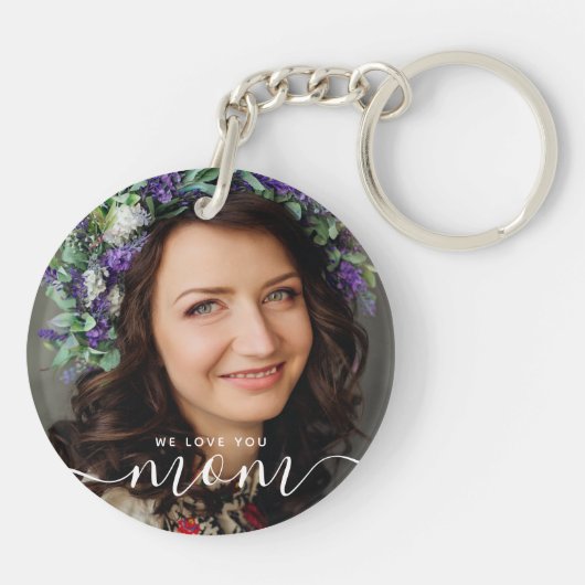 We houden van je mama Modern Classic Foto Sleutelhanger (Achterkant)
