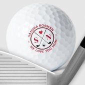 We houden van je mama monogram golfballen