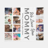We houden van je mammie fotocollage fleece deken (Voorkant (Horizontaal))