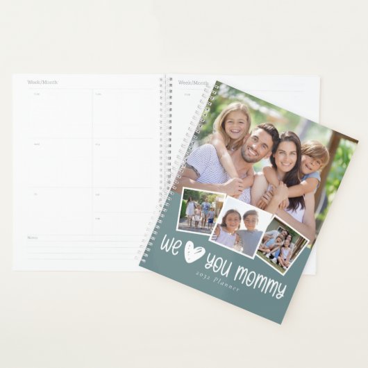 We houden van je mammie fotocollage planner (Display)