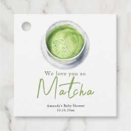 We houden van je, Matcha Baby shower Bedankjes Labels