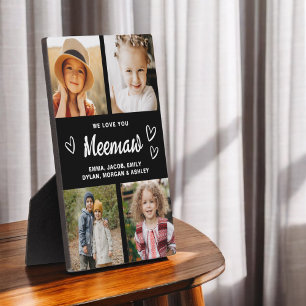 We houden van je Meemaw familie moderne fotocollag Fotoplaat