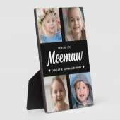 We houden van je Meemaw Family Keepsake Fotocollag Fotoplaat (Zijkant)