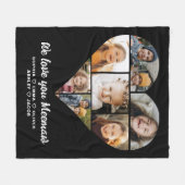 We houden van je Meemaw Heart Moderne Fotocollage Fleece Deken (Voorkant (Horizontaal))