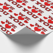 We houden van je met hugs en kussen cadeaupapier (Hoek)