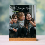 We houden van je Mimi aangepaste familie foto disp Acryl Bord<br><div class="desc">Vier Mimi met deze gepersonaliseerde "Love You Mimi" acryl foto display met elegante handgeschreven typografie en een gekoesterde foto. Deze plaquette is een prachtige manier om speciale herinneringen weer te geven, met aanpasbare tekst om het echt uniek te maken. Ideaal voor verjaardagen, feestdagen of gewoon om uw waardering te shows,...</div>