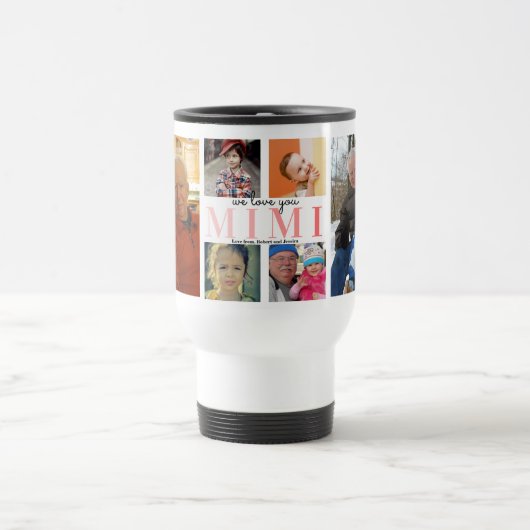 We houden van je, Mimi | Custom Photo Collage Coff Reisbeker (Center)