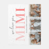 We houden van je Mimi fotocollage Fleece Deken (Voorkant)