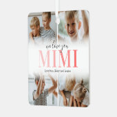 We houden van je Mimi Fotocollage Kerstmis Metalen Ornament (Voorkant links)