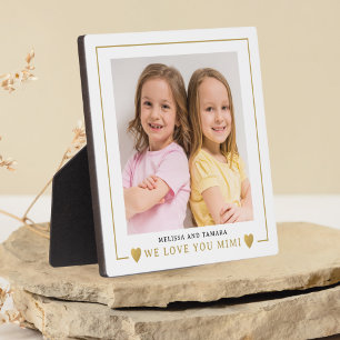 We houden van je Mimi Grandkids Foto gepersonalise Fotoplaat