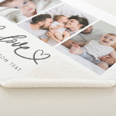 We houden van je moderne hartscript fotocollage sherpa deken (3/4)