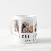 We houden van je moeder | 4 Vierkante foto's + Nam Koffiemok (Voorkant links)