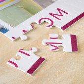 We houden van je moeder 5 Foto Collage Pink Glitte Legpuzzel (Zijkant)