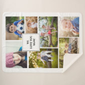 We houden van je moeder 7 Foto's Sherpa Deken (Voorkant (horizontaal))