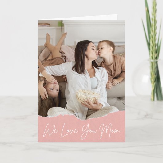 We houden van je moeder aangepaste foto Moederdag Feestdagen Kaart (Voorkant)