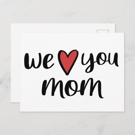 We houden van je moeder // Cute Moederdag Briefkaart (Voorkant / Achterkant)