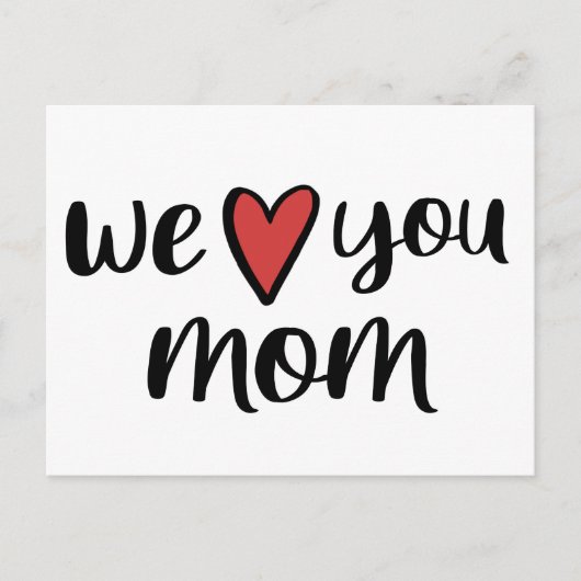 We houden van je moeder // Cute Moederdag Briefkaart (Voorkant)