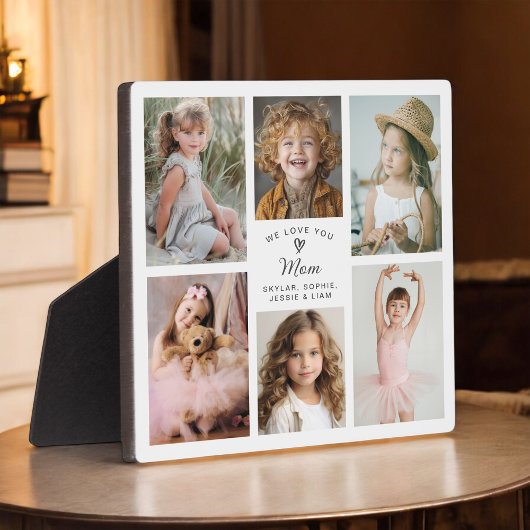 We houden van je moeder Fotocollage Keepsake Fotoplaat