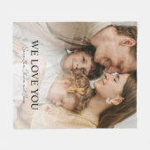 We houden van je moeder fotodeken – gepersonalisee fleece deken (Voorkant (Horizontaal))