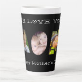 We houden van je moeder! Fotonaam moederdag Butter Latte Mok (Voorkant)