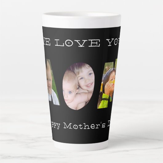 We houden van je moeder! Fotonaam moederdag Butter Latte Mok (Voorkant)