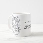 We houden van je moeder Gelukkige moeders dag Koffiemok (Voorkant links)