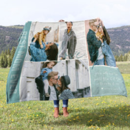 We houden van je moeder | Modern 4 Foto-collage Fleece Deken
