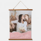 We houden van je moeder Moederdag aangepaste foto Hangend Wandkleed (Voorkant)