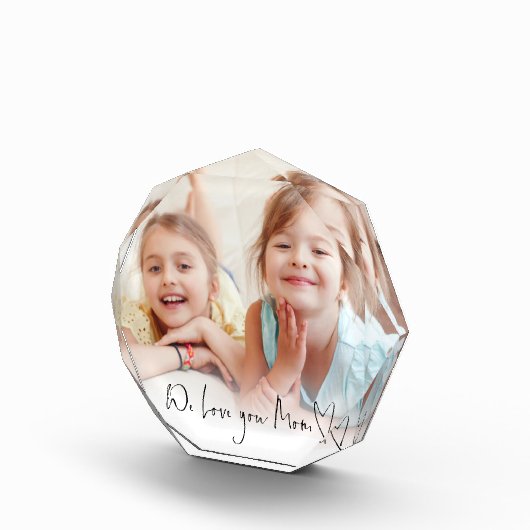 We houden van je moeder Names Script Heart Photo O Fotoblokken (Rechts)