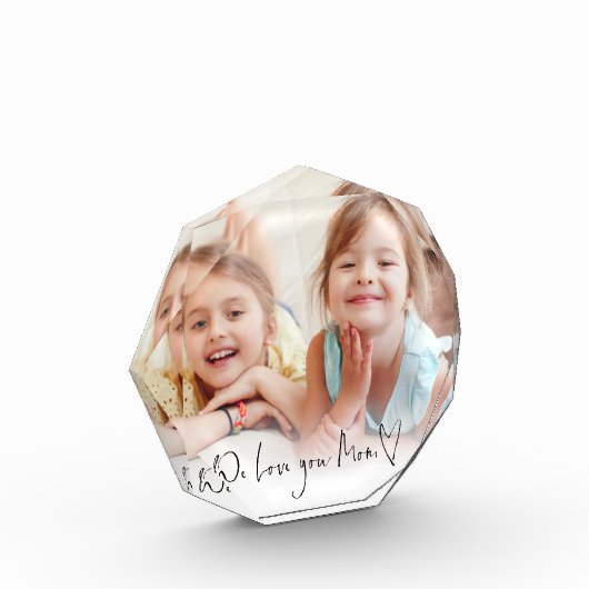 We houden van je moeder Names Script Heart Photo O Fotoblokken (Links)