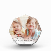 We houden van je moeder Names Script Heart Photo O Fotoblokken (Voorkant)