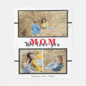 We houden van je moeder oma Photo Collage Fleece Deken (Voorkant)