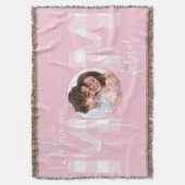 We houden van je moeder, roze en wit deken (Voorkant Verticaal)