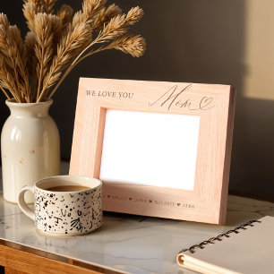 We houden van je moeder script hart Kinder namen K Gegraveerde Lijstjes