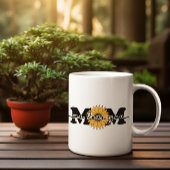 We houden van je moeder zonnebloem koffiemok