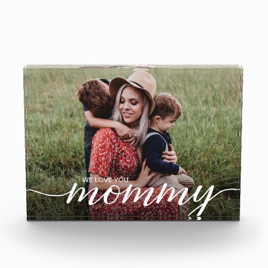 We houden van je mommy script aangepaste foto sjab (Voorkant)