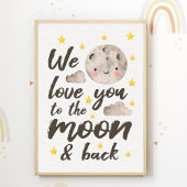 We houden van je Moon Nursery Poster Kinder Room D
