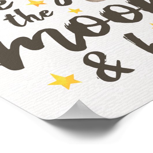 We houden van je Moon Nursery Poster Kinder Room D (Hoek)