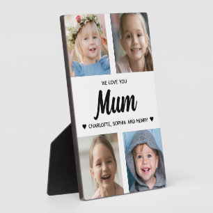 We houden van je Mum Family Keepsake Fotocollage Fotoplaat