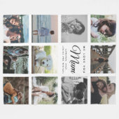 We houden van je MUM Fotocollage Moederdag Familie Fleece Deken (Voorkant (Horizontaal))