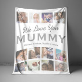 We houden van je Mummy Photo Collage Fleece Deken
