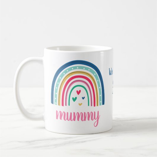 We houden van je Mummy Rainbow Coffee Mok (Links)
