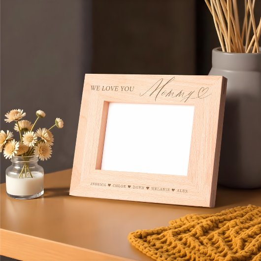 We houden van je Mummy Script Hart Kinder namen Ke Gegraveerde Lijstjes